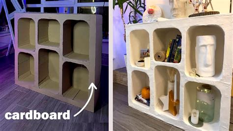 How To Make Cardboard Shelf Step By Step