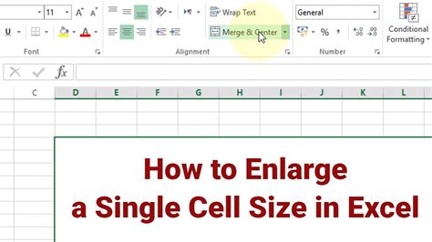 how to make cell size big in excel