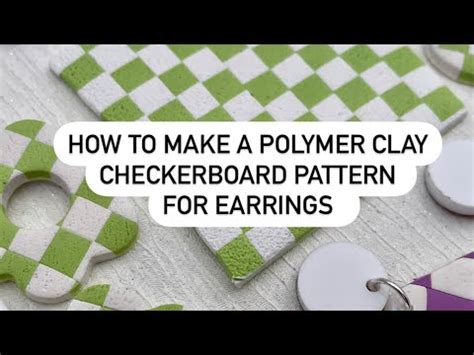 how to make checkerboard pattern with polymer clay