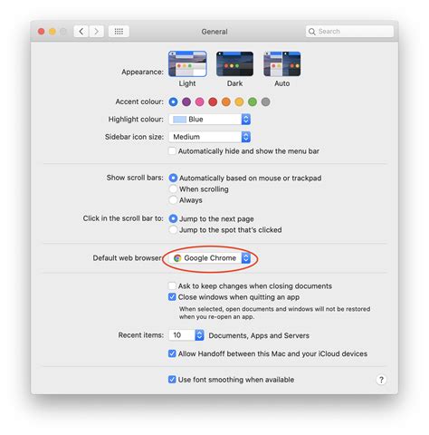 how to make chrome default browser in macbook