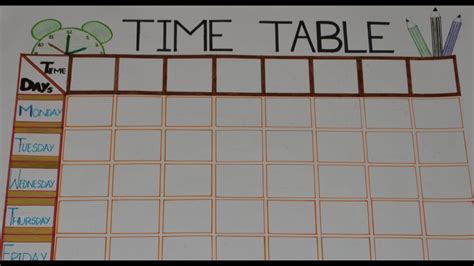 how to make classroom time table