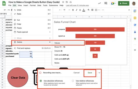 how to make clickable buttons in google sheets
