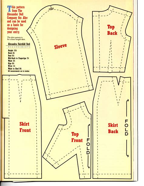 Pin on Free Printable Patterns for Barbie Dolls