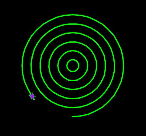 how to make concentric circles in python turtle