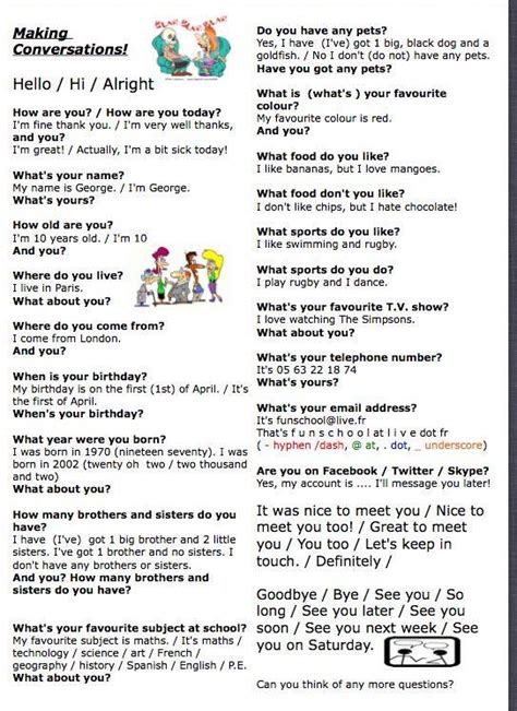 how to make conversation in english