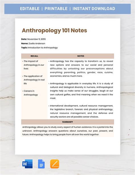 how to make cornell notes on google docs