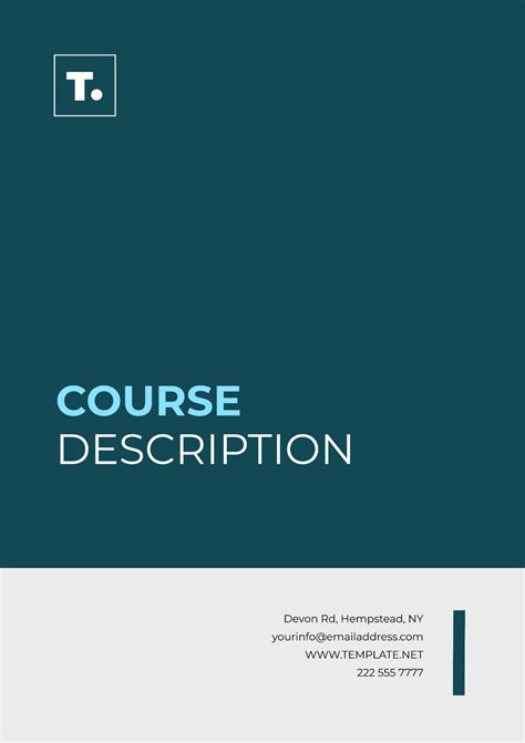 how to make course description