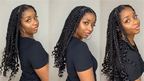 Stunning How To Make Curly Ends On Knotless Braids With Simple Style