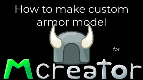 how to make custom armor in mcreator