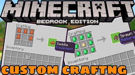 How To Make Custom Crafting Recipes In Minecraft Bedrock With Commands
