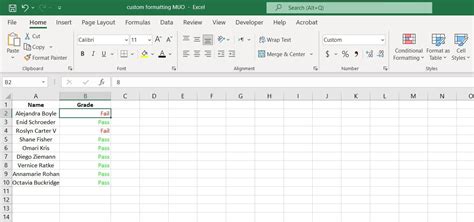 how to make custom format in excel