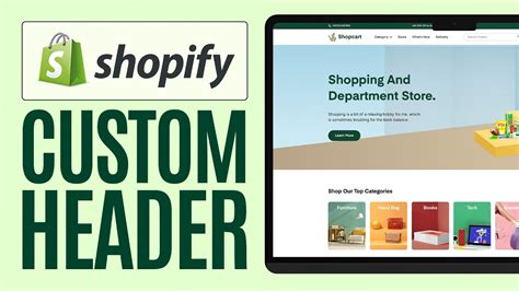 how to make custom header in shopify