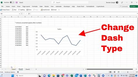 how to make dashed line in excel chart