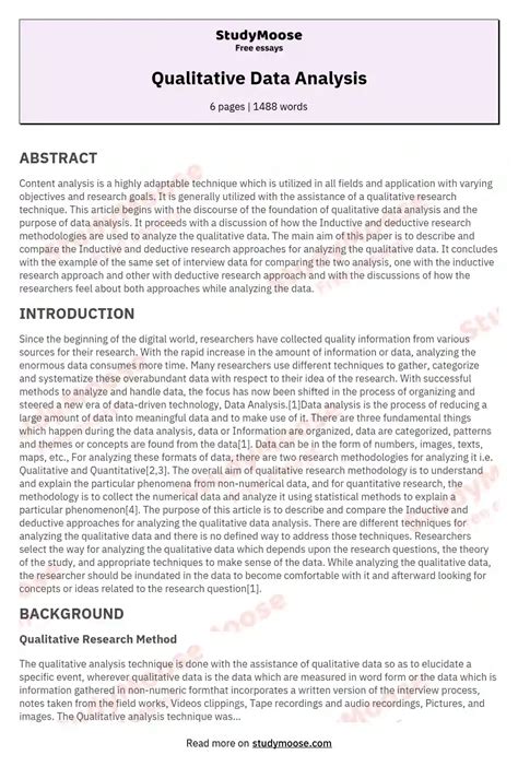 how to make data analysis in qualitative research example
