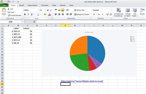 how to make data into a pie chart in excel