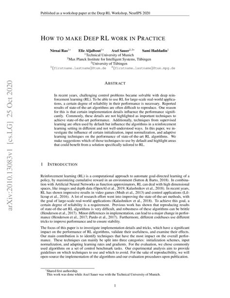 how to make deep rl work in practice