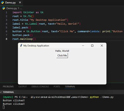 how to make desktop application using python