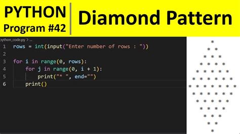 how to make diamond shape in python