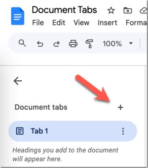 how to make document tabs on google docs mobile
