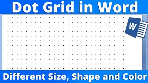 How To Make Dot Grid Paper In Microsot Word