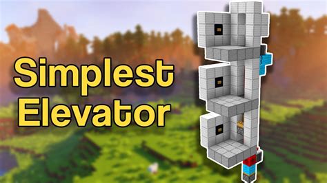 how to make down elevator in minecraft