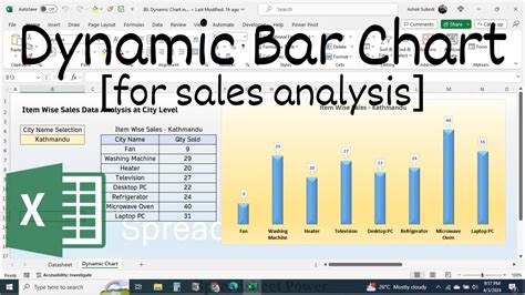 how to make dynamic bar charts in excel