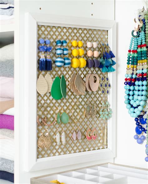 how to make earring organizer at home