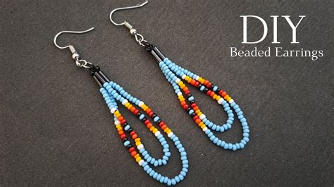 how to make earrings with beads and string