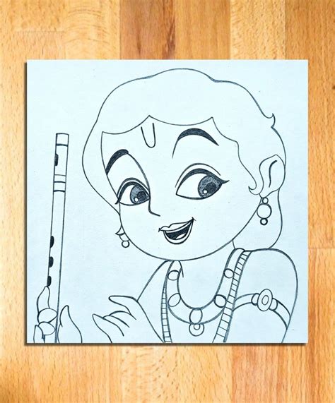 how to make easy krishna drawing for kids