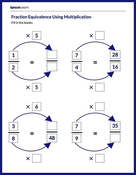 how to make equivalent fractions with multiplication