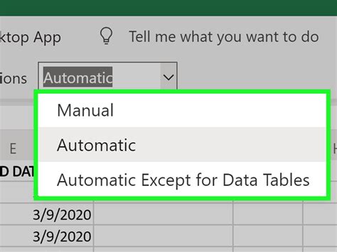 how to make excel automatically calculate a column