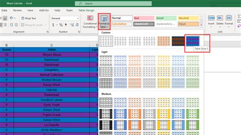 how to make excel color cells based on text