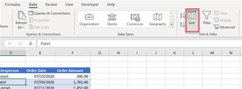 how to make excel sortable