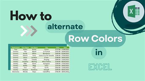 How To Make Excel Table Alternate Row Colors