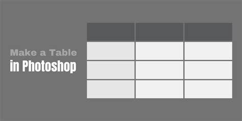 How To Make Excel Table In Photoshop