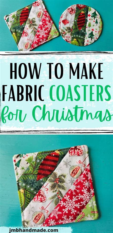 How To Make Fabric Christmas Coasters