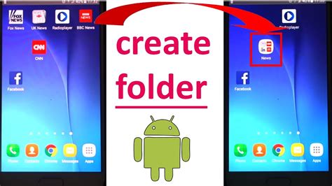 how to make file folders on android home screen