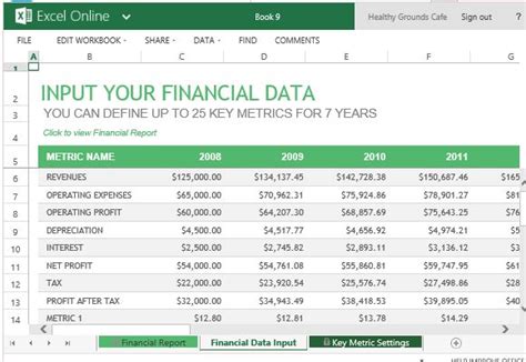 how to make financial report in excel
