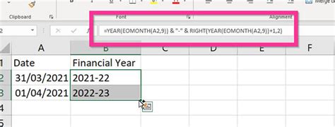 how to make financial year in excel