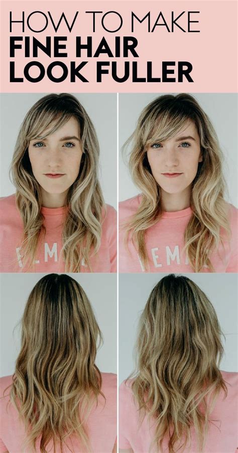 Unique How To Make Fine Thin Hair Look Fuller Hairstyles Inspiration