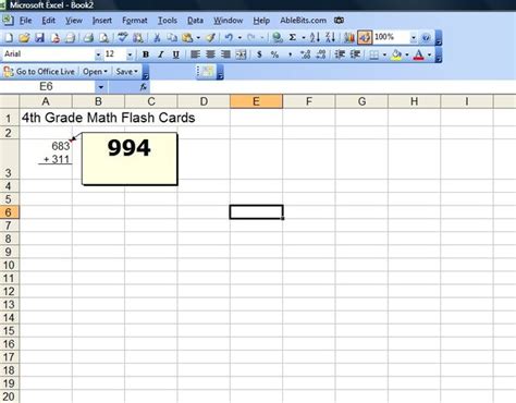 How To Make Flash Cards From Excel
