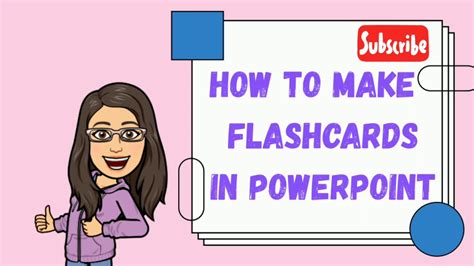 how to make flashcards for a presentation