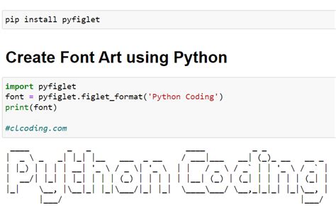 how to make font in python