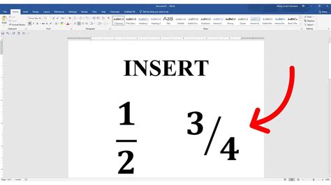 how to make fractions in text