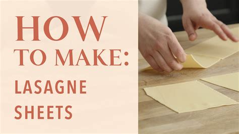 how to make fresh lasagne sheets