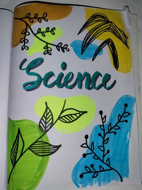 how to make front page of science notebook