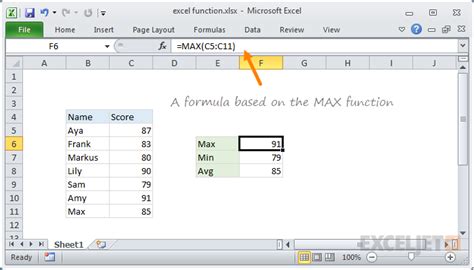 how to make function in excel