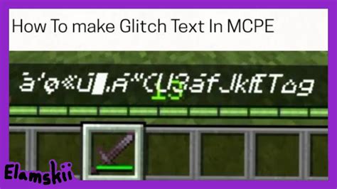 how to make glitch text in minecraft java
