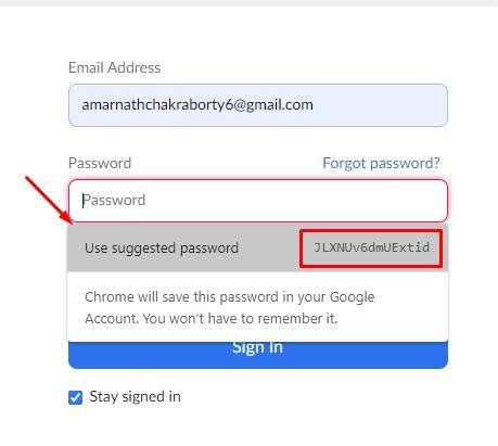 how to make google chrome suggest password