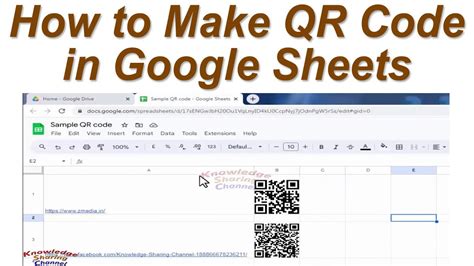how to make google sheets a qr code